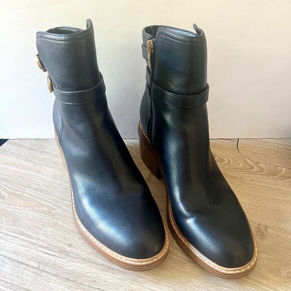 NWT Marc Fisher Marieta Block Heel Booties Black Size 9 - Picture 7 of 8